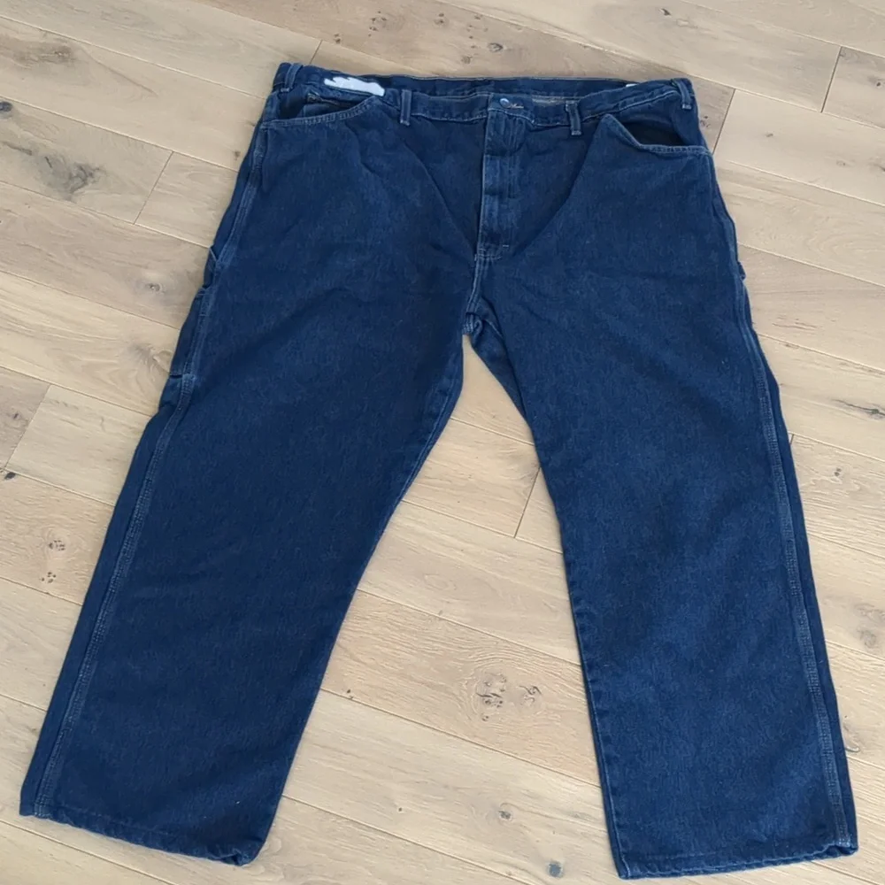 46x29 Dickies Blue Denim Jeans Casual Basic Quality Heavy Duty Carpenter